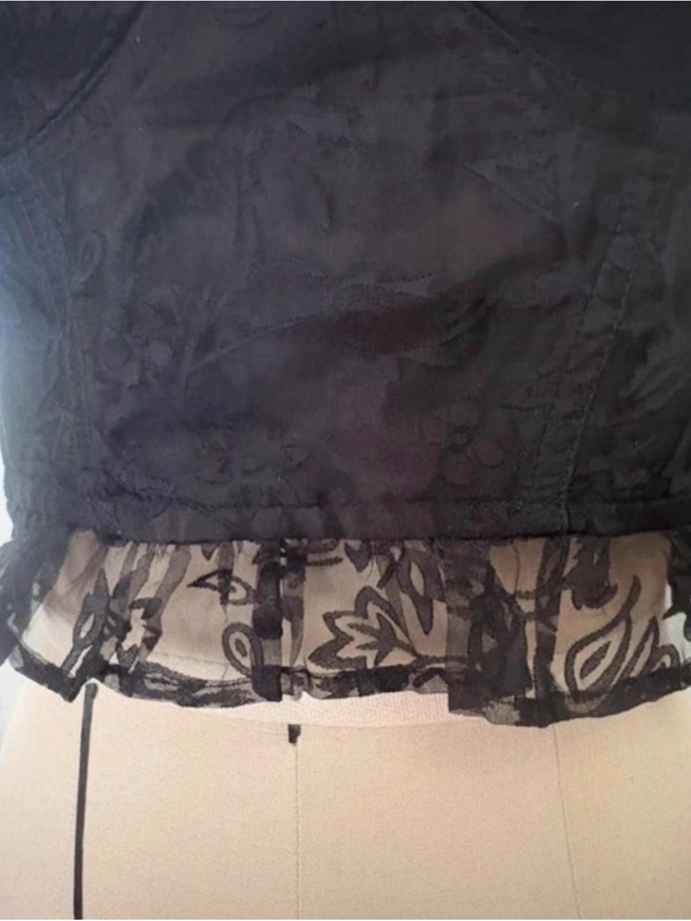 Free People Black Bustier Corset Cami Top Size Small - Picture 7 of 7